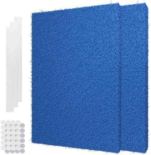 Reusable Air Filter 20x30x0.5, 2 Packs Cut to Fit Furnace Filters, MERV 6 Electrostatic Filter for HVAC, Mobile, Manufactured Homes, Washable Replacement Air Conditioner Filters,24 PCs Hooks