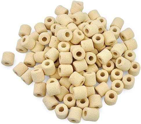 PULACO Aquarium Ceramic Ring, Filter Media for Fish Tank, Pond Filter, 1LB