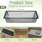 10 Pcs 4 x 10 Inch Floor Register Cover Trap, Floor Vent Filters Screen Floor Air Vent Mesh Net Trap Keeps Bugs, Coins, Pet Hair, Food Out (Black)