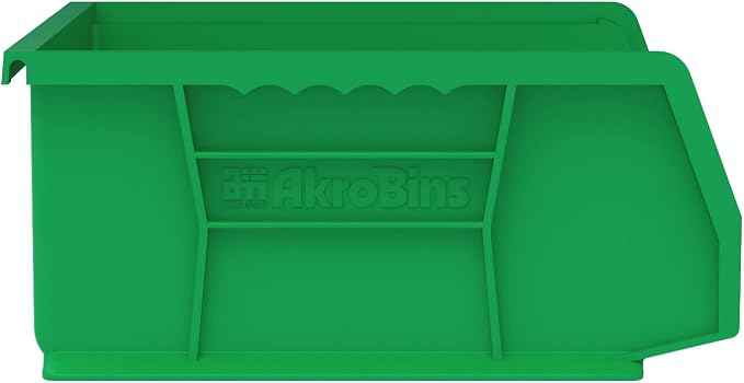 Akro-Mils 30255 AkroBins Plastic Storage Bins, Space-Saving Stackable Bins