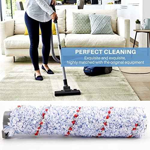 Replacement Brush Roller for IFloor Wet Dry Cordless Vacuum Cleaner, 2 Pack Roller Brush +2 Pre-Filter Foam