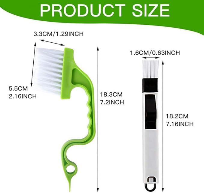 8pcs Window Groove Cleaning Brush Set, Wet and Dry Use Scrubber Brushes - Image 2