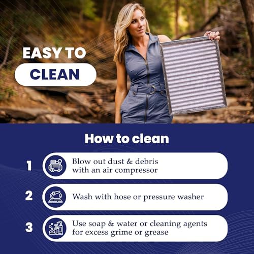 Merv 8 | Washable & Reusuable AC/Furnace Filter | Lifetime HVAC & Furnace Air Filter | Washable | Superior particle-holding Ability | Premium Quality Aluminum | 16x24x1 - Field & Pure
