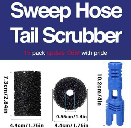 for Polaris Pool Cleaner Parts 15 Pack Polaris 280 Part Sweep Pro Sweep Scrubbers Replacement 2 Hose Tail Scrubber Cleaner Pool Tail Scrubber 280 360 380 180 480 3900