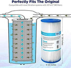Membrane Solutions 50 Micron Pleated Water Filter Home 10"x4.5" Whole House Heavy Duty Sediment Replacement Cartridge Compatible with ECP10-1,ECP20-BB,R50-BBSA,FXHSC,CB1-SED10-BB (4 Pack)