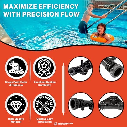 Swimables 154689 Pool Air Bleeder Tee Assembly – Air Filter Replacement for Premium Triton II Pool & Spa Filters TR140, TR50, TR60, TR100 – Compatible with S7S50, S8S70 – Pool Filter Air Bleeder Valve - Field & Pure