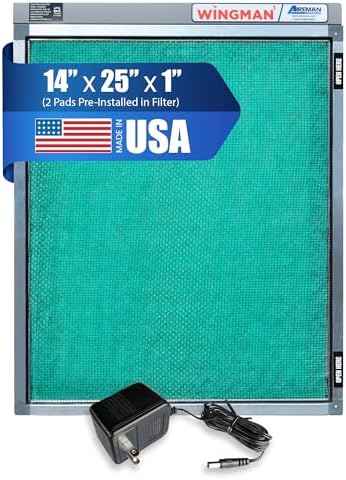 14x25x1 Polarized Media Electronic Air Filter - High Air Flow