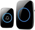 Wireless Doorbell, Waterproof Door Bell Kit, Distinguish Front and Rear Doors