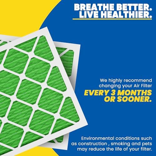 Maycold 24x30x1 MERV 13 Furnace Air Filter (2-Pack), High-Performance HVAC AC Filters for Home Use, Actual Size: 23.7" x 29.7" x 0.75", Individually Wrapped in Plastic - Field & Pure