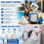 3.1 Lbs Pool Filter Balls, Eco-Friendly Filter Balls for Swimming Pool Sand Filters, Lightweight and Reusable Fiber Ball, Replace 100 lbs Pool Filter Sand