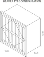 RIGID-PACK 20x20x12 Rigid Box Air Filter – MERV 13/85% ASHRAE HVAC Filter – - Image 6