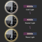 LTSRLL Frameless Illuminated LED Bathroom Wall Mirror - Image 3
