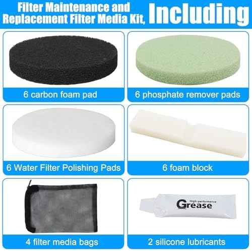 30pcs FX4 Canister Filter Media Replacement Kit Compatible with Fluval Fx4 Fx5 Fx6 Include Carbon Foam Filter Pads, Foam Block,Aquarium Maintenance Quick Clear/Water Polishing Pads