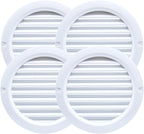 VENTS-US - 4" White Round Plastic Vent Cover - Compatible with 4 Inch Diameter - Image 2