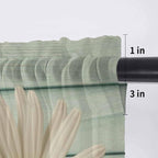Daisy Flower Sheer Valances for Windows 42"x12", Light Filtering Kitchen - Image 7