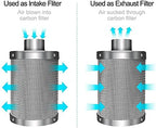 iPower 4 Inch 230 CFM Inline Fan Circulation Vent Blower, Air Carbon Filter - Image 11
