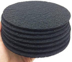 Becozofu 7.25 inch Kitchen Compost Bin Charcoal Filter Replacements, Compost Pail Replacement Carbon Filters, Round, Activated Charcoal, Set of 8 - Field & Pure