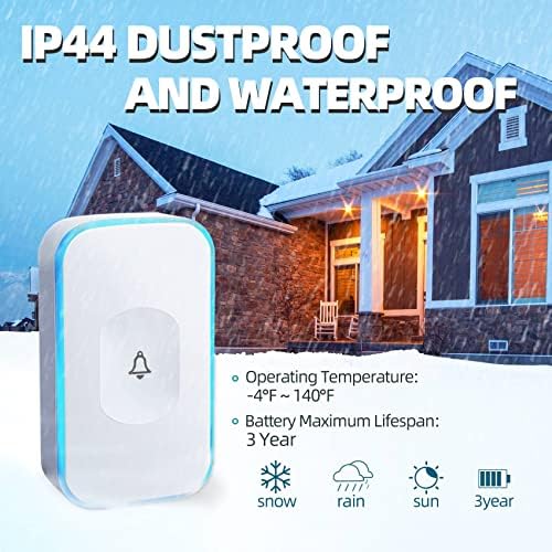 Wireless Doorbell Plug in 1200feet wireless door bell Battery Operated
