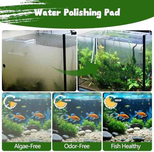 Aquarium Polishing Filter Pad-Ultra Fine 50 Micron Filter Floss for Crystal Clear Water,Cut-to-Size Filter Media for Fish Tank,Safe for Fish/Reef/Turtles(24" x 36", 1 Pack)