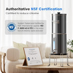 Purewell 1.5G Gravity Water Filter System, 3-Stage 0.01μm