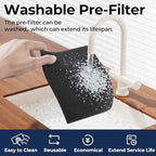 Air Purifiers for Home Pets Up to 2200Ft² Pre-Filter Washable, Ivory