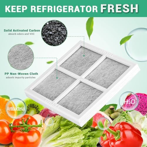 Barkior 6-Pack Refrigerator Air Filter Replacement for LG LT120F &