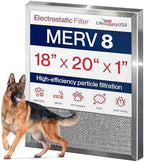 18x20x1 Electrostatic Air Filter, MERV 8, Washable, Reusable Furnace AC/HVAC Filter, Energy Saving, Easy to Clean, Long-Lasting by LifeSupplyUSA