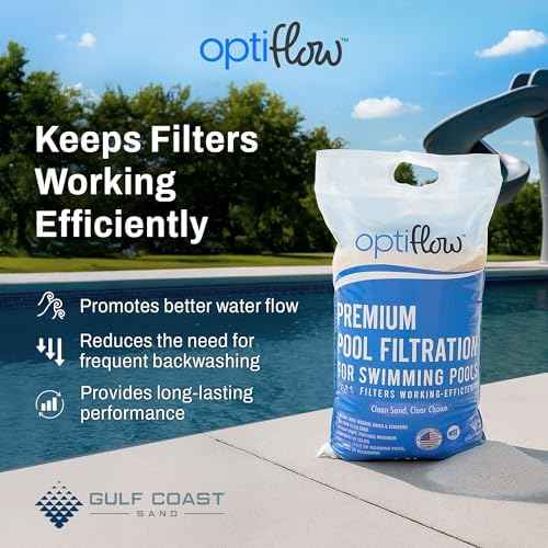 OptiFlow 5-Pack Pool Filter Sand, Premium Filtration with Pure Silica Formula, 50 Lbs - Swimming Pool System Accessories and Supplies for Cleaning and Maintenance