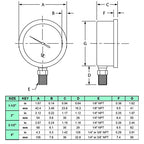 4" Oil Filled Vacuum Pressure Gauge - Image 4