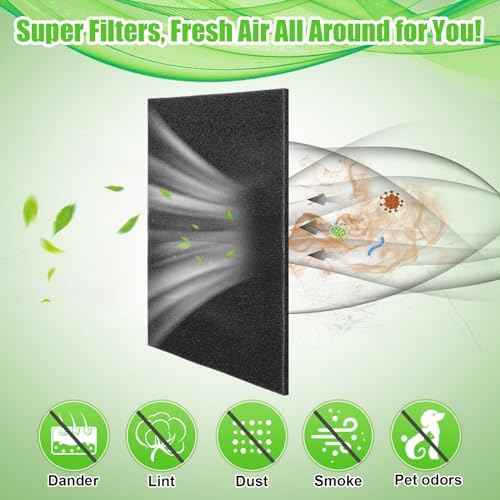 15.7" x 59" Extra Large Cuttable Air Conditioner Filters - Cut to Fit Carbon Pad Air Purifier Filters, Washable Reusable Foam Pad Pre Filter Roll for Air Filters AC Window Unit Charcoal Sheet