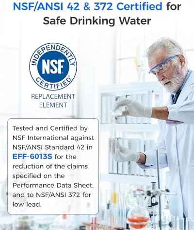 Waterdrop WD-F13 Refrigerator Water Filter Replacement for GE® MWF®, 3 Pack