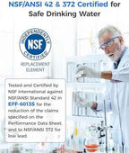 Waterdrop WD-F13 Refrigerator Water Filter Replacement for GE® MWF®, 3 Pack