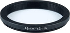 49mm to 43mm Step-Down Ring Filter Adapter - Image 2