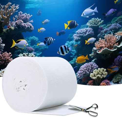 Aquarium Polishing Filter Pad-Ultra Fine 50 Micron Filter Floss for Crystal Clear Water,Cut-to-Size Filter Media for Fish Tank,Safe for Fish/Reef/Turtles(24" x 36", 1 Pack)