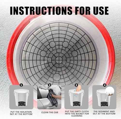 2PCS Car Wash Bucket Insert, Car Detailing Bucket, Dirt Guard Bucket Insert Helps Remove Dirt Debris Washing Kit, Detail Grit Trap Filter Cleaning Tool Fit 12Inch Diameter or 3-5 Gallon Bucket