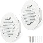 4 Inch Round Air Vent Covers, LouanXpert Stainless Steel Soffit Vent Covers by LouanXpert