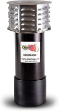 OdorHog Metal Cap Slip On Vent Stack Pipe Filter 4" Black ABS, Removes Outdoor by OdorHog-StoptheStink