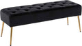 DUHOME Button-Tufted Ottoman Bench, Upholstered Bedroom Benches Velvet Footrest