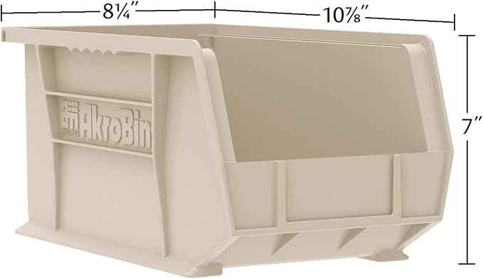 Akro-Mils 30239 AkroBins Plastic Storage Bins, Space-Saving Stackable Bins