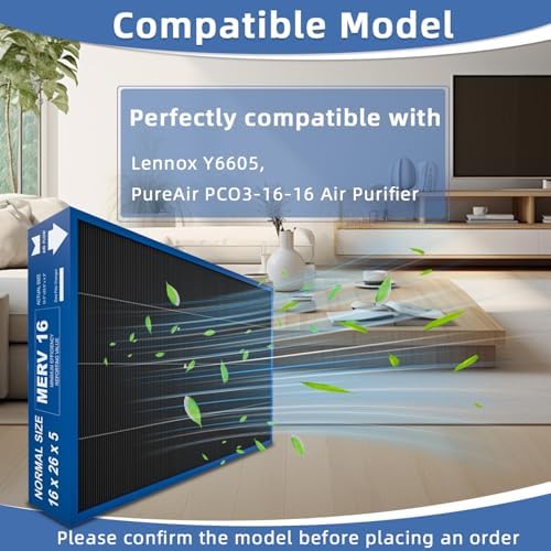16x26x5 MERV16 Replacement Filter Compatible with PureAir PCO3-16-16