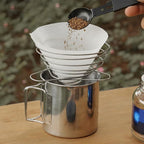 Cabilock Foldable Stainless Steel Coffee Filter Dripper Portable Cone Funnel - Image 9