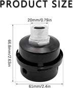 2 Pcs 20mm Air Compressor Silencer Filter, 1/2"Thread Intake Filter Noise - Image 5