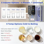 C5 Countertop Reverse Osmosis Water Filter, Hot and Cold RO System-3s Instant Hot, 6 Temp Settings 7-Stage RO Filtration Dispenser, NSF/ANSI372/42/58, Portable Pitcher, 3:1 Pure to Drain - Field & Pure