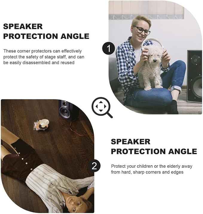 Gadpiparty Anti-Collision Speaker Corner Protectors 1.77 Inch Plastic Guards