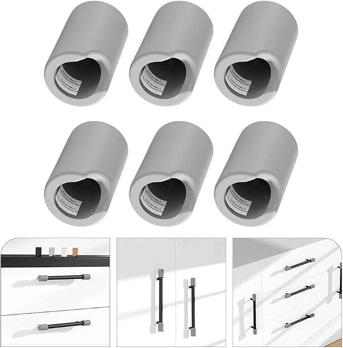 Veemoon 24pcs Drawer Handle Edge Protector Drawer Pulls Silicone Corner