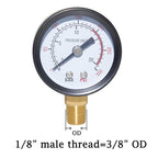 Joywayus Pressure Gauge 0 to 300 PSI Brass 1/8" Male NPT Thread Lower Mount - Image 2
