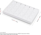 Oirlv Premium White Leather Stackable Jewelry Tray 24 Grid Jewelry Organizer - Image 9