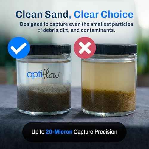 OptiFlow 5-Pack Pool Filter Sand, Premium Filtration with Pure Silica Formula, 50 Lbs - Swimming Pool System Accessories and Supplies for Cleaning and Maintenance