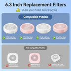 5 Pack Nail Dust Collector Filter Compatible for MelodySusie HPro SProR Nail Dust Collector, Replacement Filters for Nail Dust Vacuum Machine, Salon & Home Manicure Accessories - Field & Pure