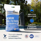 OptiFlow 5-Pack Pool Filter Sand, Premium Filtration with Pure Silica Formula, 50 Lbs - Swimming Pool System Accessories and Supplies for Cleaning and Maintenance
